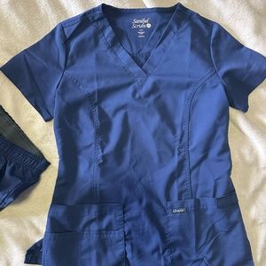 Navy Blue Scrubs Set